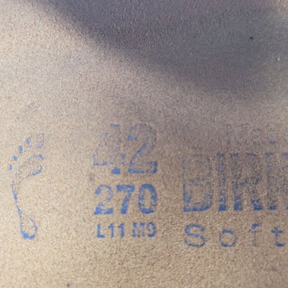 Birkenstock Arizona Women’s Soft Footbed Black Suede Sandals US Size 11 EU 42 - Picture 8 of 8